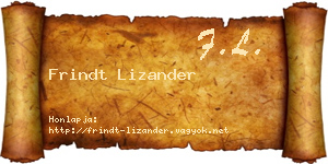 Frindt Lizander névjegykártya
